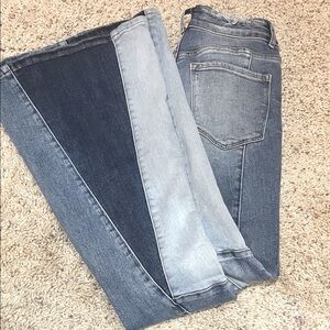 VERVET Denim tri-colored bell bottoms!